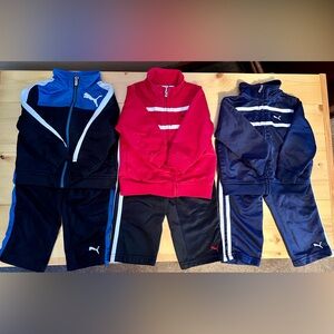 Puma Kids' Tracksuit Set - Black/Blue, Red/Black, & Navy